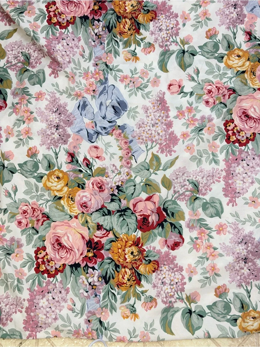 Ralph Lauren Allison Floral Full/Double Fitted Sheet Cottagecore Country Flower